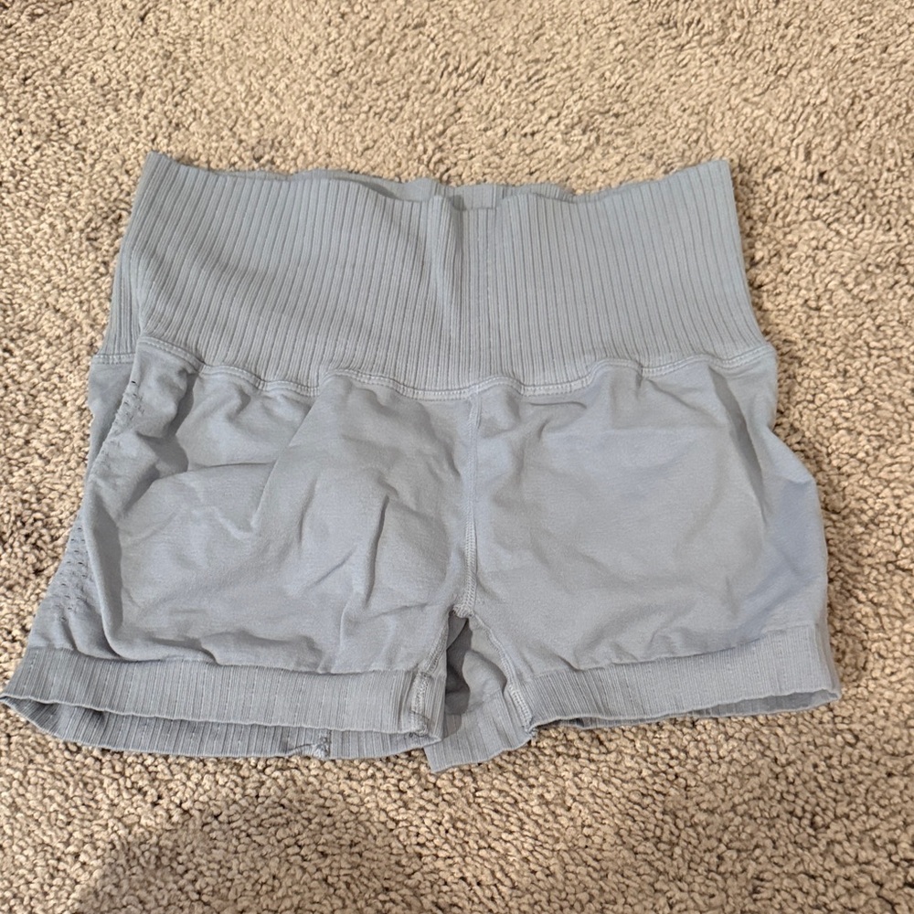 FP Movement by Free People Light Gray High-Waisted Shorts